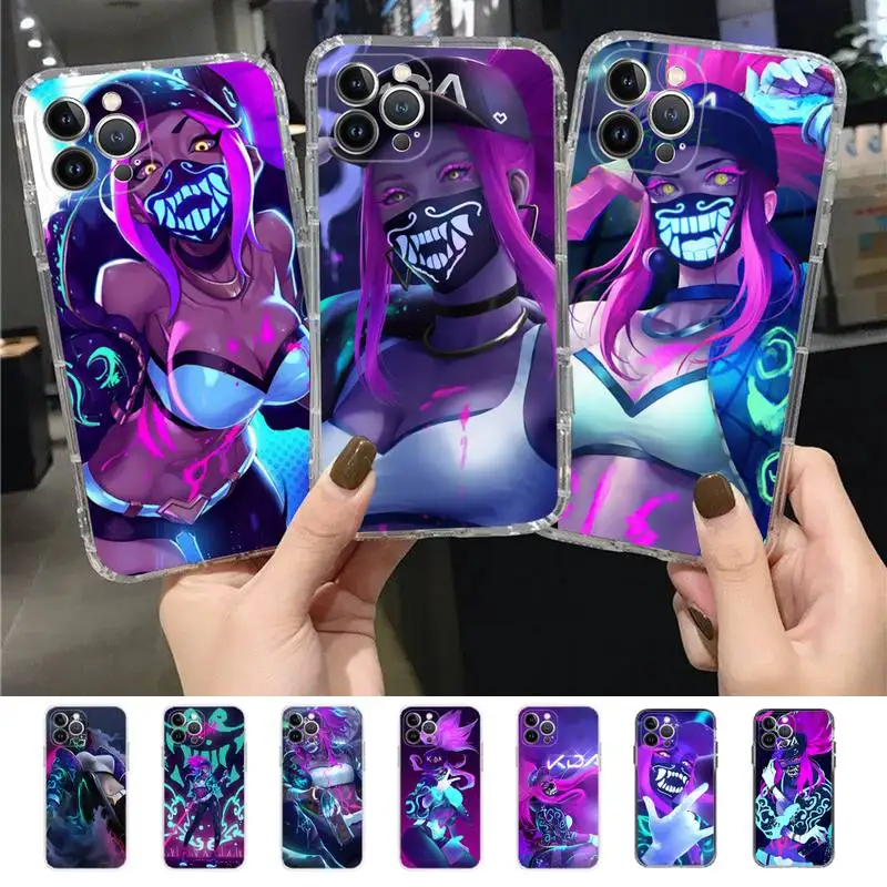Телефонный чехол для iPhone 11 12 13 mini pro XS MAX 8 7 6 6S Plus X LOL-KDA SE 2020 XR Телефонный чехол для iPhone 11 12 13 mini pro XS MAX 8 7 6 6S Plus X LOL-KDA SE 2020 XR