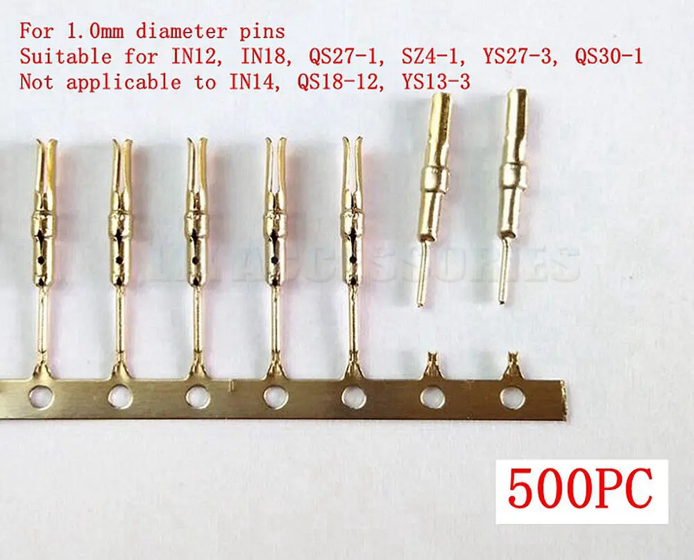 500PC 1,0 женский терминал, Женский контакт IN12, розетка IN18, QS30-1 QS27-1