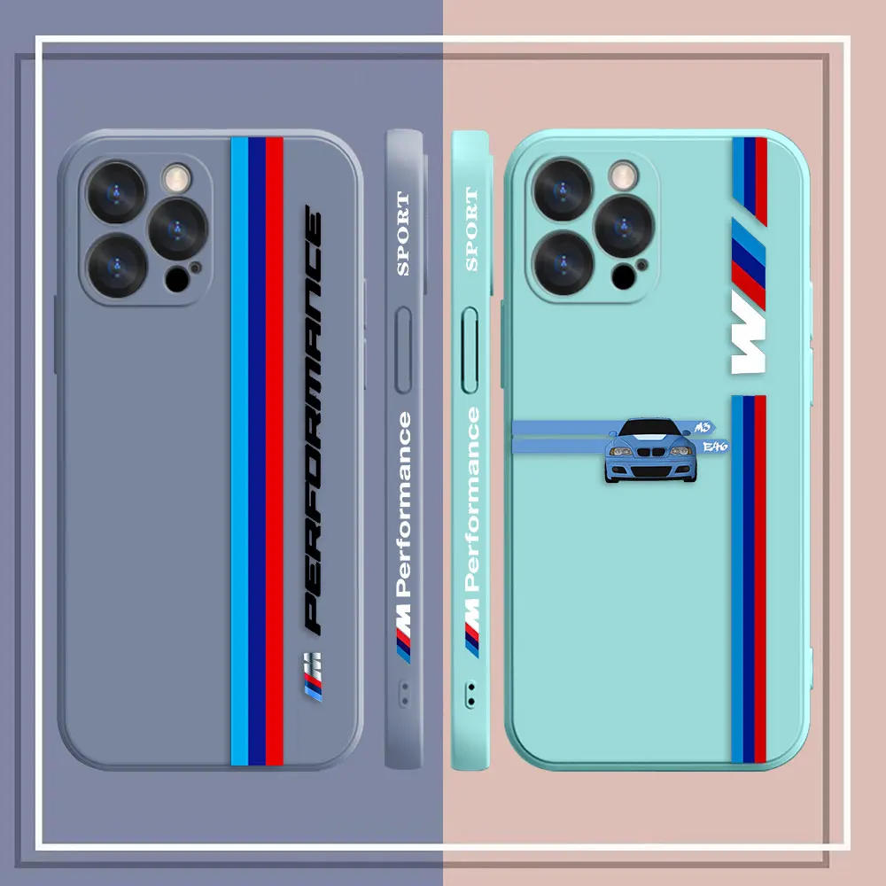 Case For Apple iPhone 14 13 12 11 Pro XS Max Mini X XR SE 7 8 6S Plus Case Cover Funda Cqoue Shell Capa Luxury M-BMW Sports Car