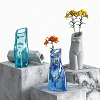 body shape art flower pot pen holder silicone mold diy human bady vase crystal epoxy resin mold clay cement casting mould