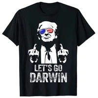 lets go darwin trump middle finger t shirt lets go charles darwin quote tee tops