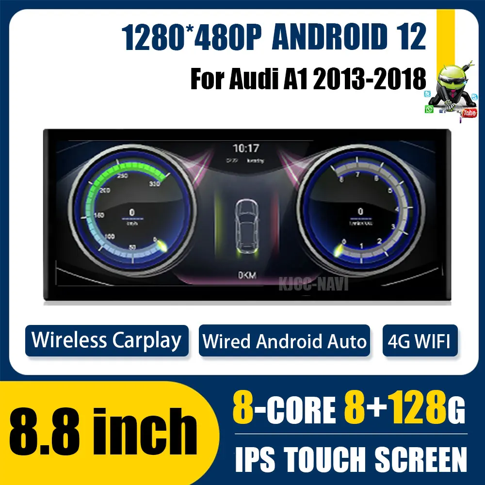 Купи Android 12 System For Audi A1 2013-2018 Car Multimedia Stereo Google WIFI 4G SIM IPS Touch Screen GPS Navi Wireless Carplay за 15,990 рублей в магазине AliExpress