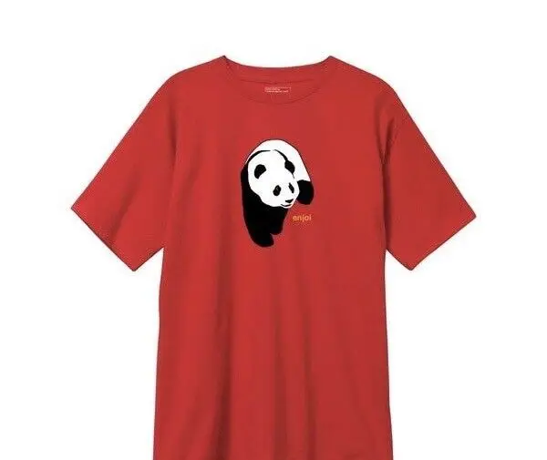 Классическая красная одежда с коротким рукавом в виде панды