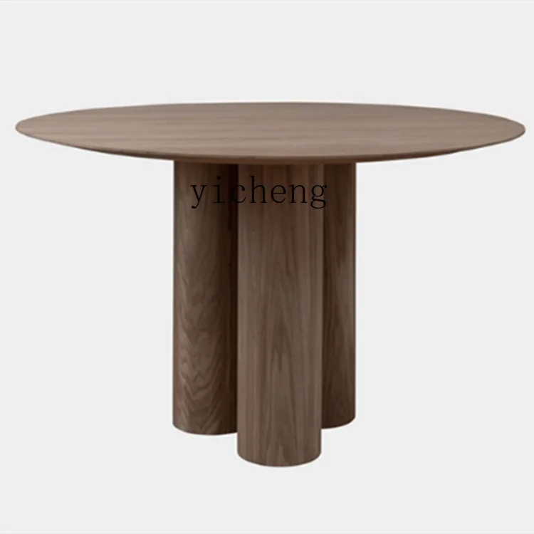 Роскошный круглый стол ZK из цельной древесины дизайнерская индивидуальная
