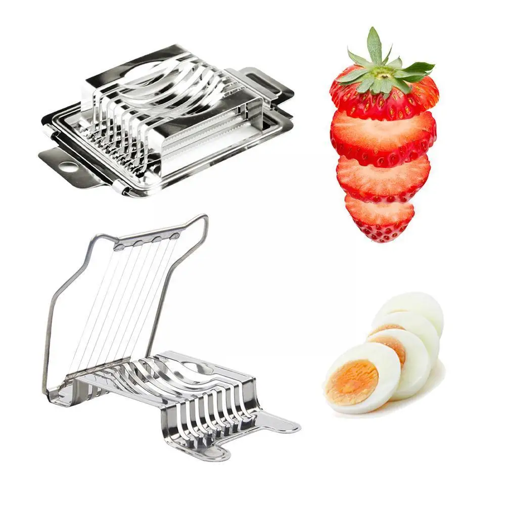 

Egg Slicer Stainless Steel Eggs for Hard Boiled Metal Cutter Section Chopper Flower-Shape Luncheon Meat Cutter Strawberry S F5V2