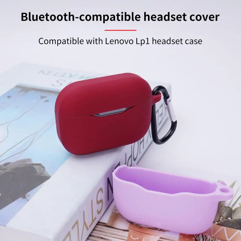 

Защитный чехол для наушников с отверстием для зарядки, пыленепроницаемый силиконовый Bluetooth-Совместимый Чехол для наушников Lenovo LP1