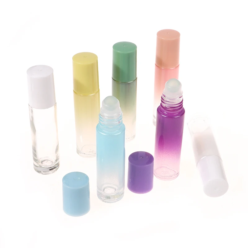 10 мл толстые стеклянные рулонные бутылки градиентного цвета пустая бутылка с