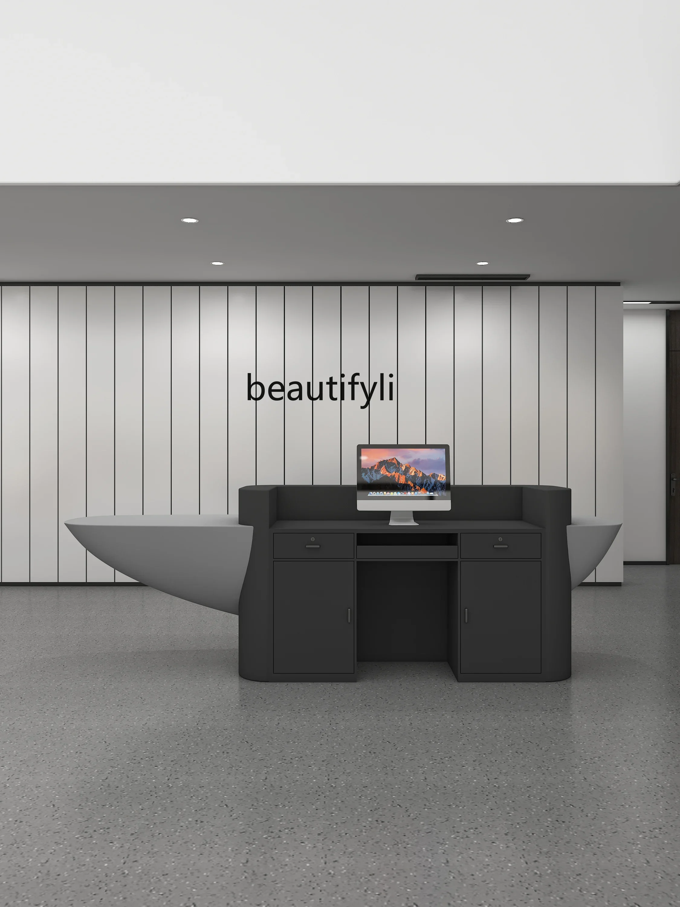 Магазин одежды специальной формы Стойка регистрации компании Современная