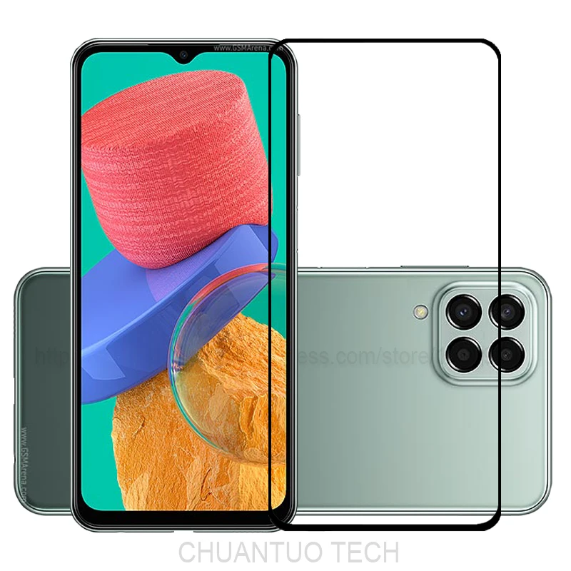 

Полная защита экрана для Samsung Galaxy M33, защитная пленка, закаленное стекло для Samsung Galaxy M12 M22 M23 M32 M33 M52