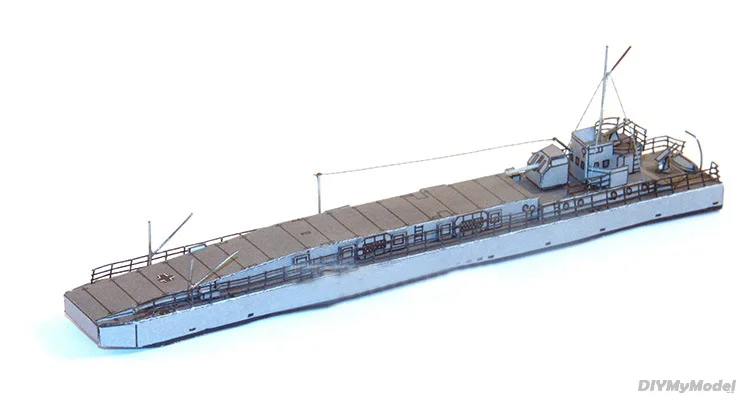 Бумажная модель DIYMyModeI немецкий боевой корабль люзов Φ 1:400 руководство сделай сам