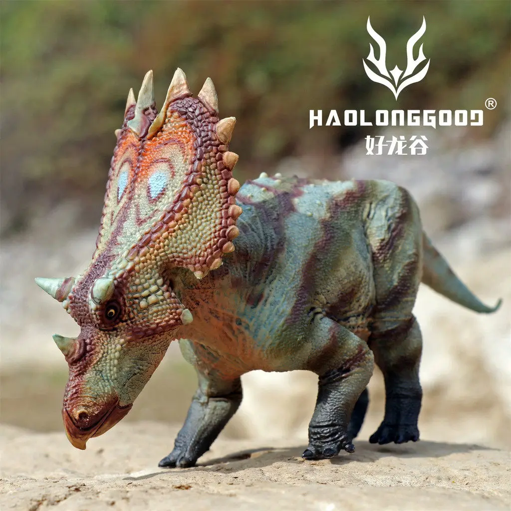 Фото Модель динозавра Haolonggood Utahceratops, масштаб 1:35, научно-реставрированная коллекционная фигурка эпохи Юрского периода для коллекционеров и любителей №1