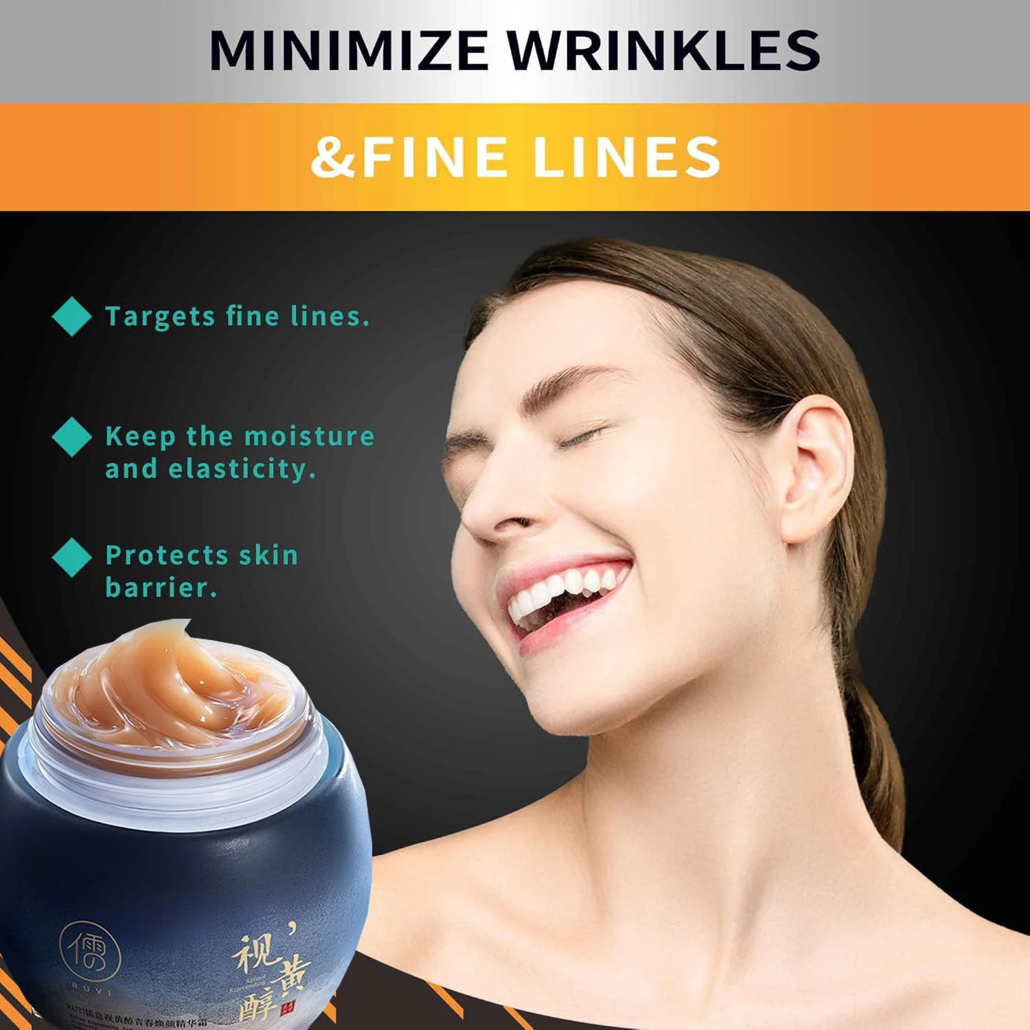 Фото 100 г антивозрастной крем для лица с ретинолом, увлажняющий крем для удаления морщин, коллагеновые кремы с гиалуроновой кислотой, уход за кожей, косметика на день и ночь №2