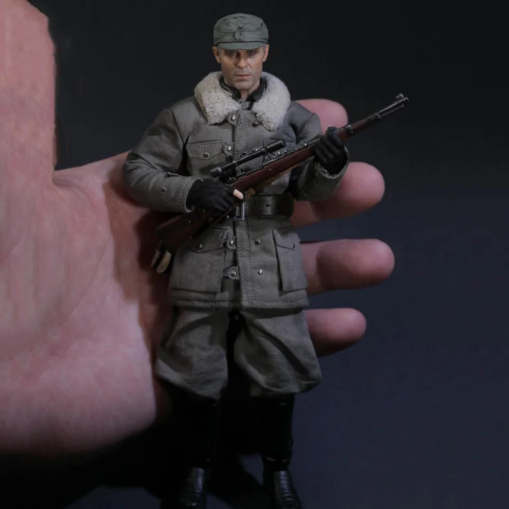 

In Stock POPTOYS CMS013 1/12 Mini Male Soldier World War II German Sniper Colonel Konin Figure Model 6 inches Full Set Action