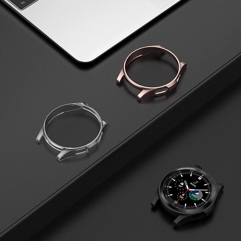 Case for Samsung Galaxy watch 4 classic 46mm 42mm TPU Plated all-around bumper cover Screen protector Galaxy watch 4 5 44mm 40mm