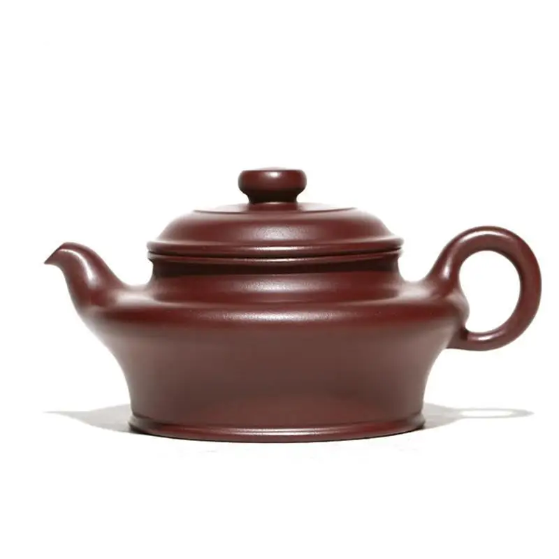 

180 мл высококлассный чайник из исинской фиолетовой глины, знаменитый чайник ручной работы, необработанная руда, чайник из баклажановой кожи, фиолетовый чайник из глины, китайский чайный набор Zisha