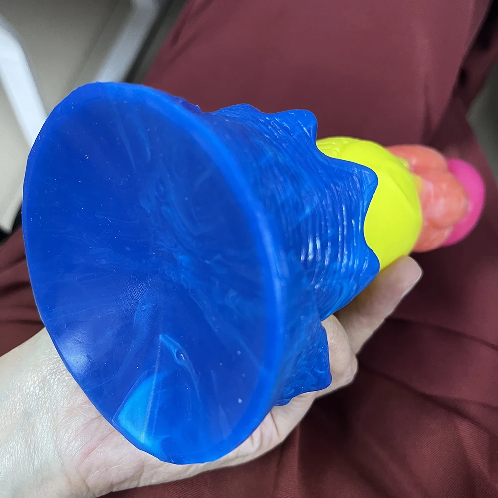 FAAK силиконовая искусственная кожа с присоской многоцветный Фэнтезийный пенис