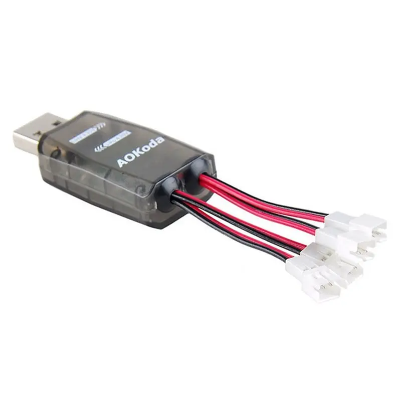 Фото Аккумулятор Aokoda CX405 4CH Micro USB для радиоуправляемых вертолетов, самолетов, дронов, для 1S Lipo/Lihv аккумуляторов 4.2V/4.35V №1