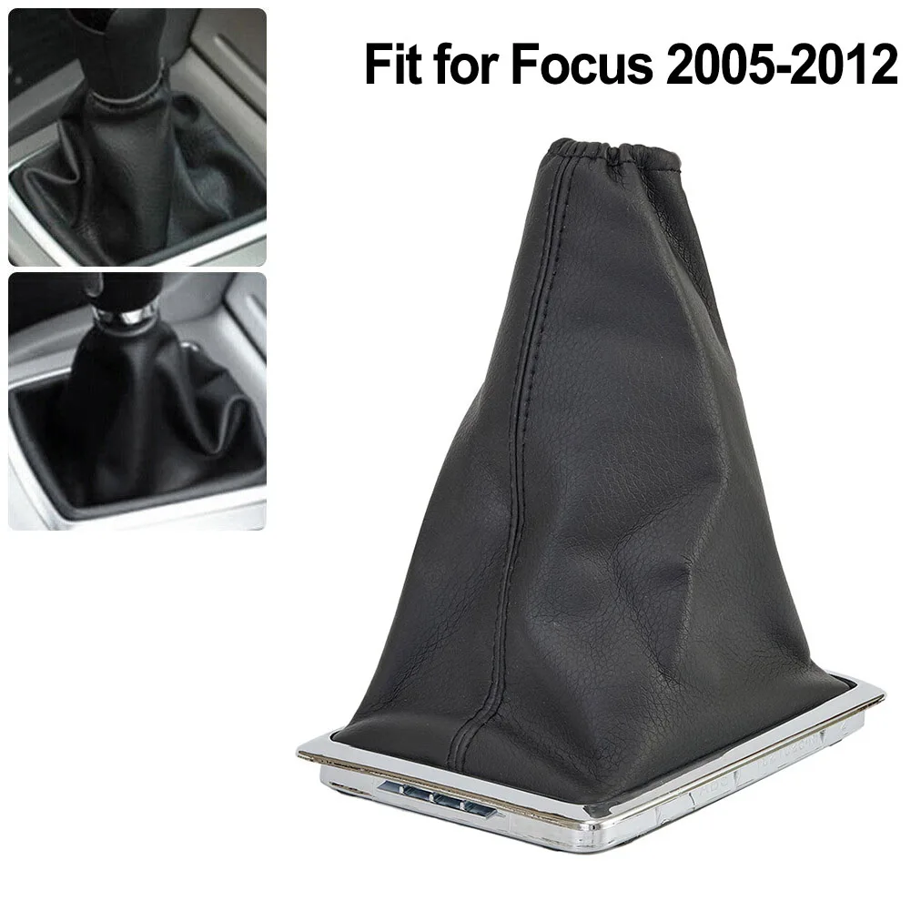 

1pcs Gearshift Lever Cover And Frame Car Gear Stick Gaiter Boot PU Leather Dust Cover For Ford Focus 05-2012 Excellent Dustproof
