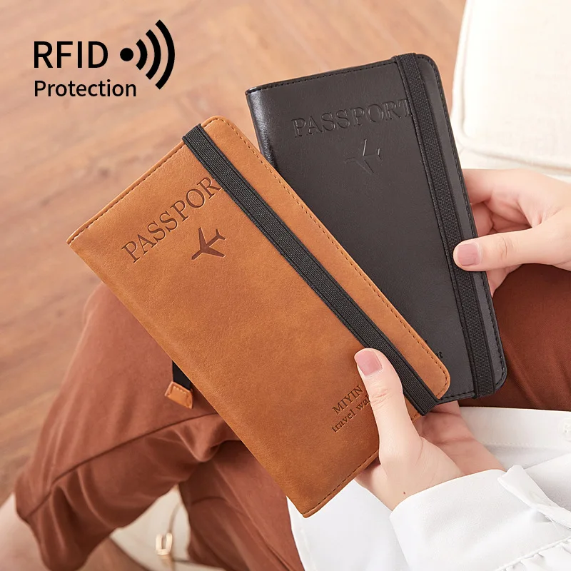 

RFID Passport Wallet Women Men PU Leather Wallet Ladies Hand Phone Bag Purse Slim Travel Card Wallet Passport Folder Accessories