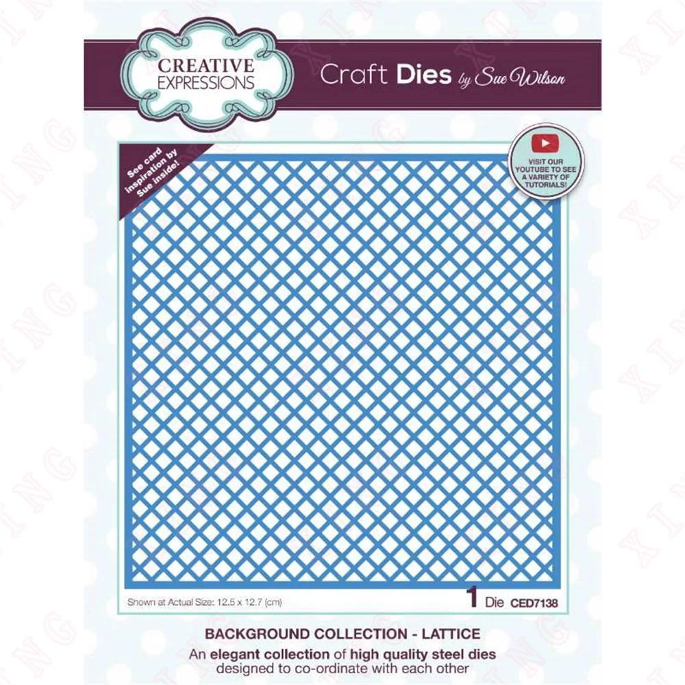

New Metal Cutting Dies Scrapbook Paper Decorate Stencil Embossed Template Diy Handmade Craft Blade Punch Background Lattice Mold