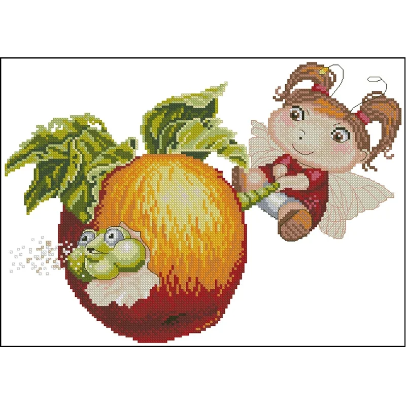 Amishop Золотая коллекция Набор для вышивки крестиком маленький цветок раньше червь