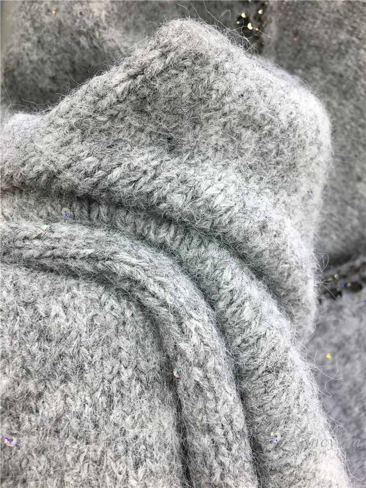 Европейский свитер с бисером для тяжелой промышленности кардиган большой размер