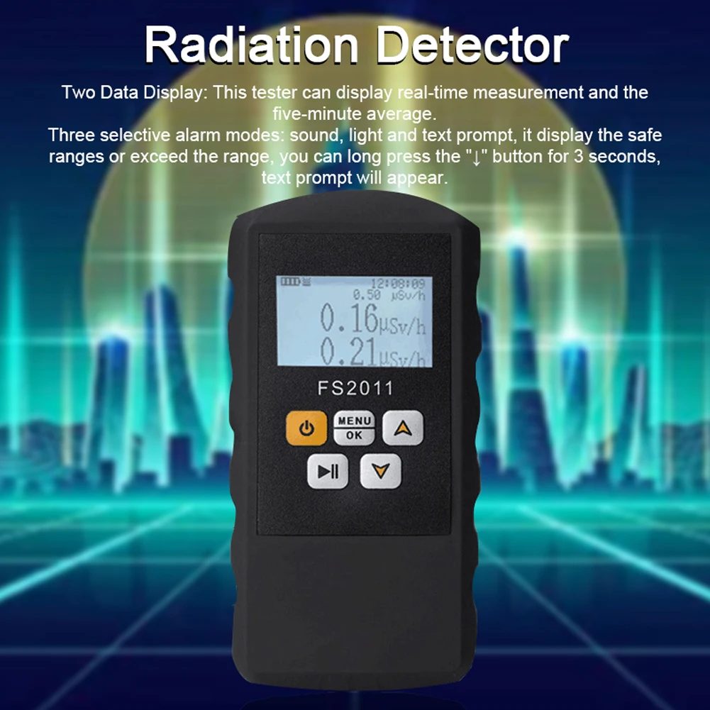

FS-2011 Nuclear radiation detector Dosimeter Nuclear radiation measuring instrument alarm isotope detection&X-rays Y-rays B-rays