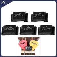 rubber guitar pick holder fix on headstock ukulele guitar bass picks holder alice picks black 5102050pcs wholesale