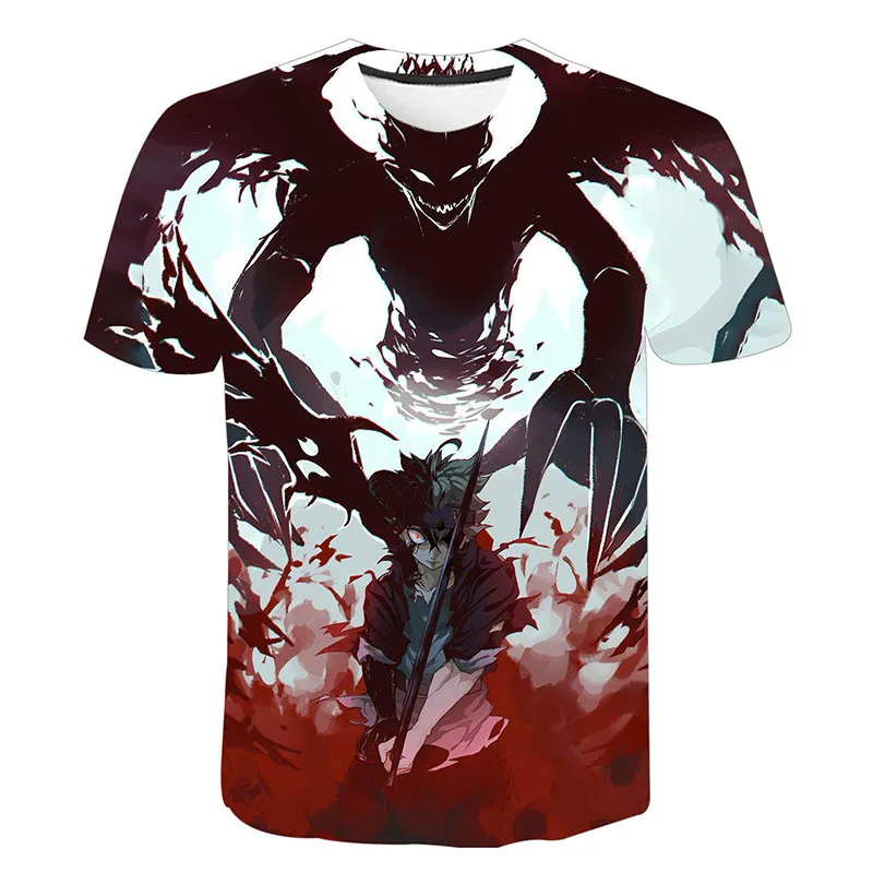 

Black Clover 3D Print T Shirt Men Women O Neck Short Sleeve Shirts Harajuku Anime Streetwear Hip Hop Tops Spain Free Shipping