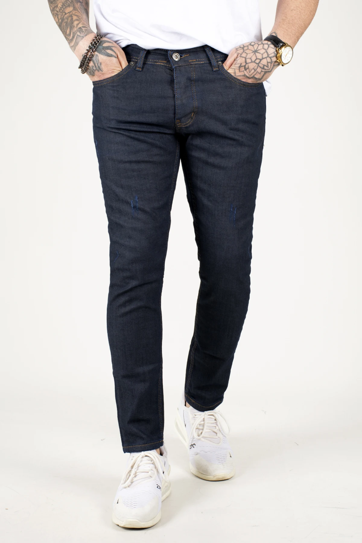 DeepSEA men's five pocket lycra buttoned jeans 2104611