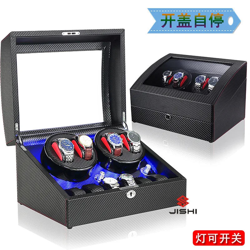 Вращающаяся витрина Mabuchi для автоматического хранения часов деревянная коробка