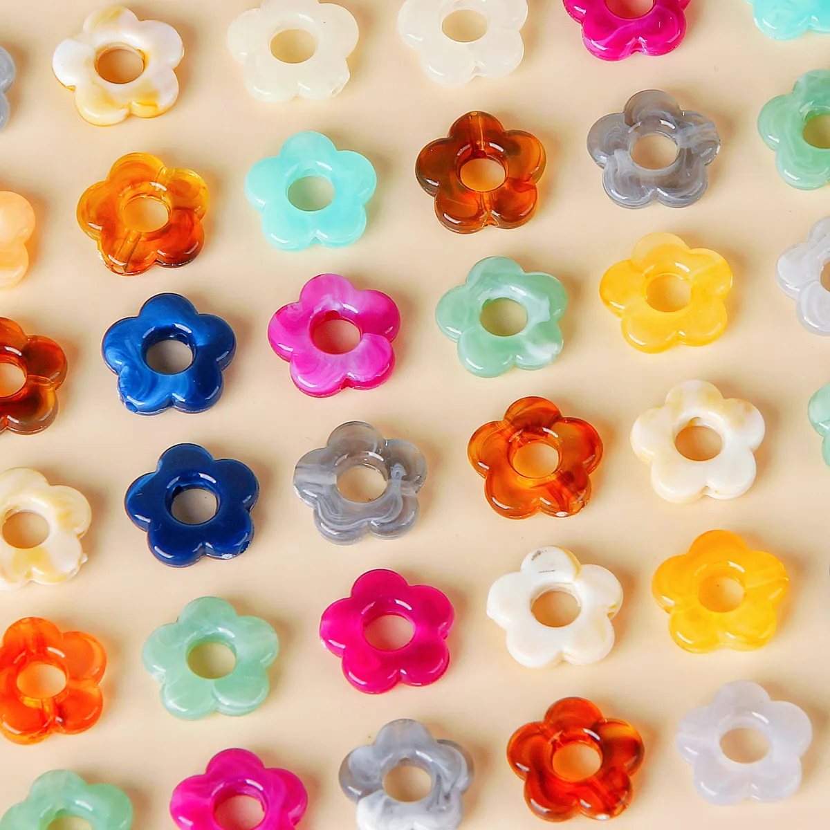 

40 шт., бусины из смолы, 14 х15 мм