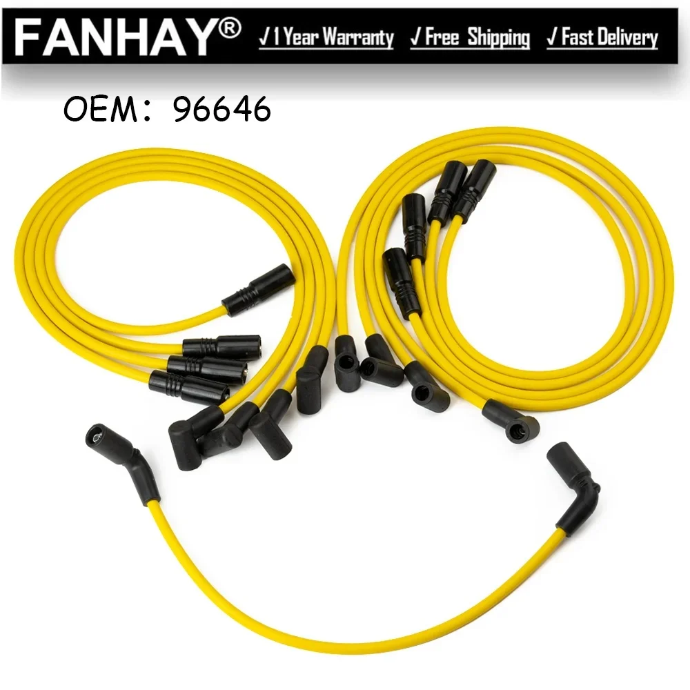 

9 шт./компл. провод свечи зажигания 96646 2X1197 для GMC V8 5,7L 1996-2002 для CADILLAC для CHEVROLET 86646, часть автомобиля, высокая производительность