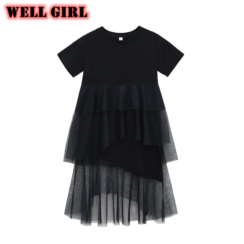 Одежда для девочек платье принцессы подростков платья до середины икры детское