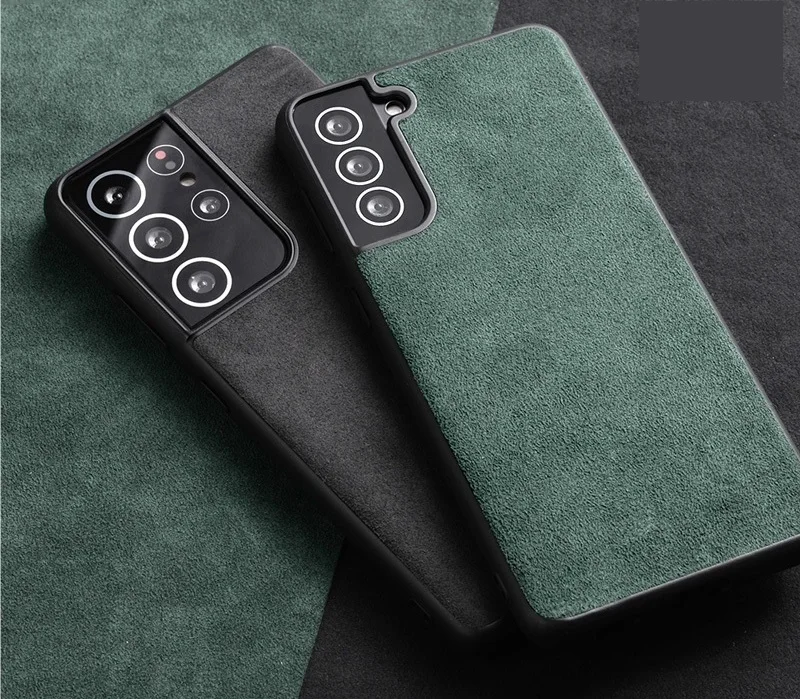 

Чехол из алькантары для Samsung Galaxy S21 Ultra S20 S10 S9 S8 Plus Note20, роскошные деловые чехлы для телефонов из искусственной кожи