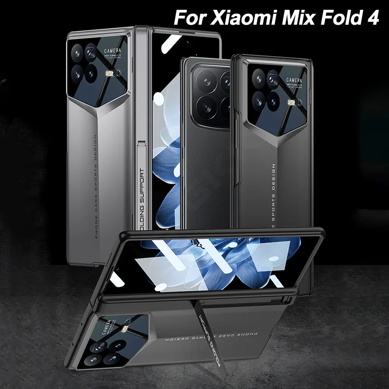 Наружный стеклянный чехол с магнитной подставкой и шарниром для Xiaomi Mix Fold 4