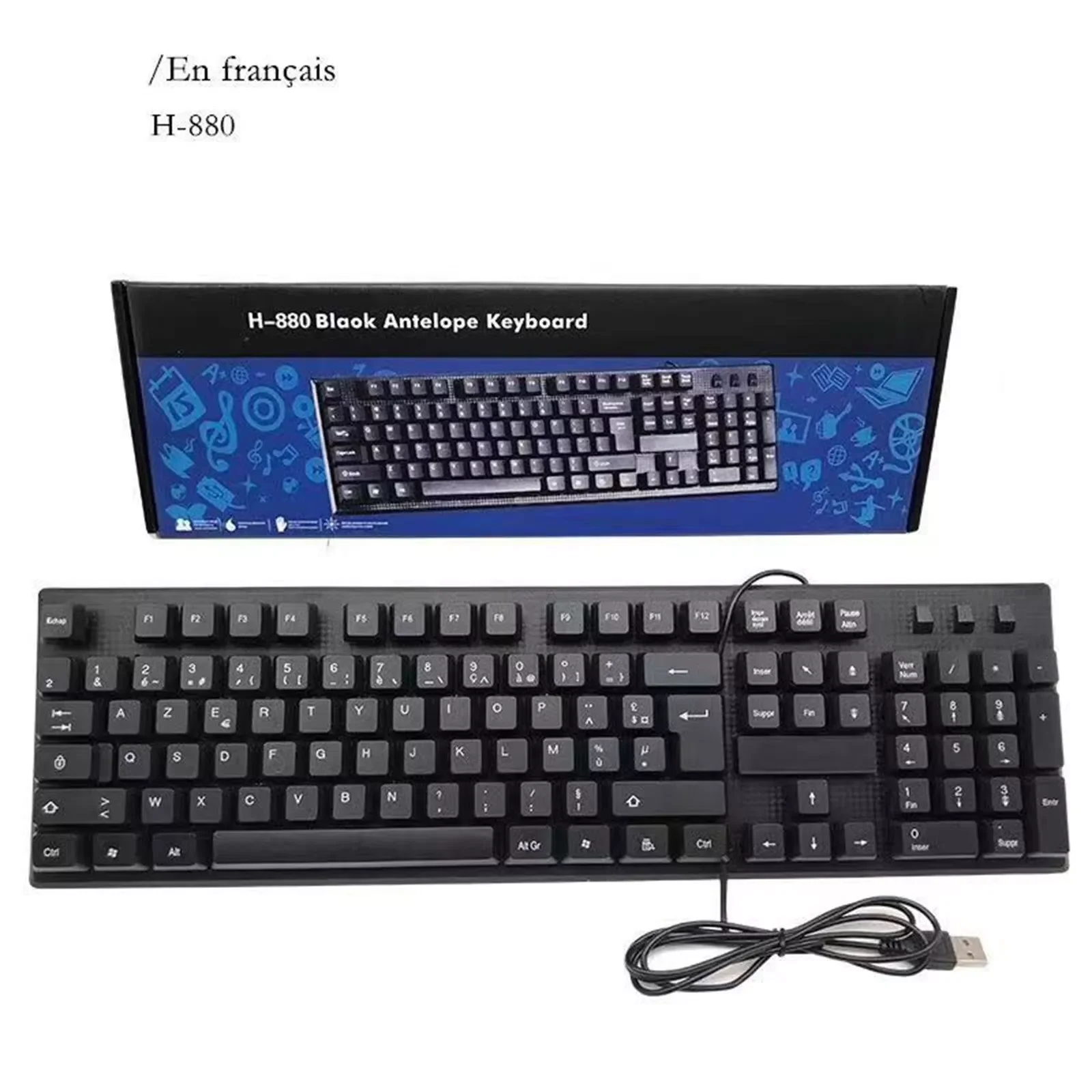 

Wired Gaming Keyboard 104 keys Keyboards for Tablet Desktop Game Keyboards Waterproof able With Russian French Arabic Spanish