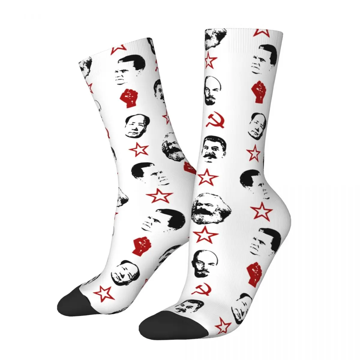 

Happy Funny Men's Socks Harajuku Communist Sock Marx Lenin Stalin Mao Sport Women's Stockings Spring Summer Autumn Winter