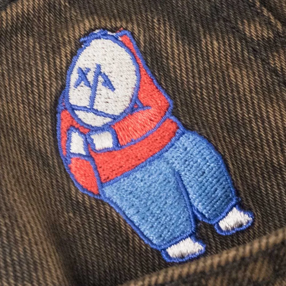 Мужские мешковатые джинсы с высокой талией и вышивкой