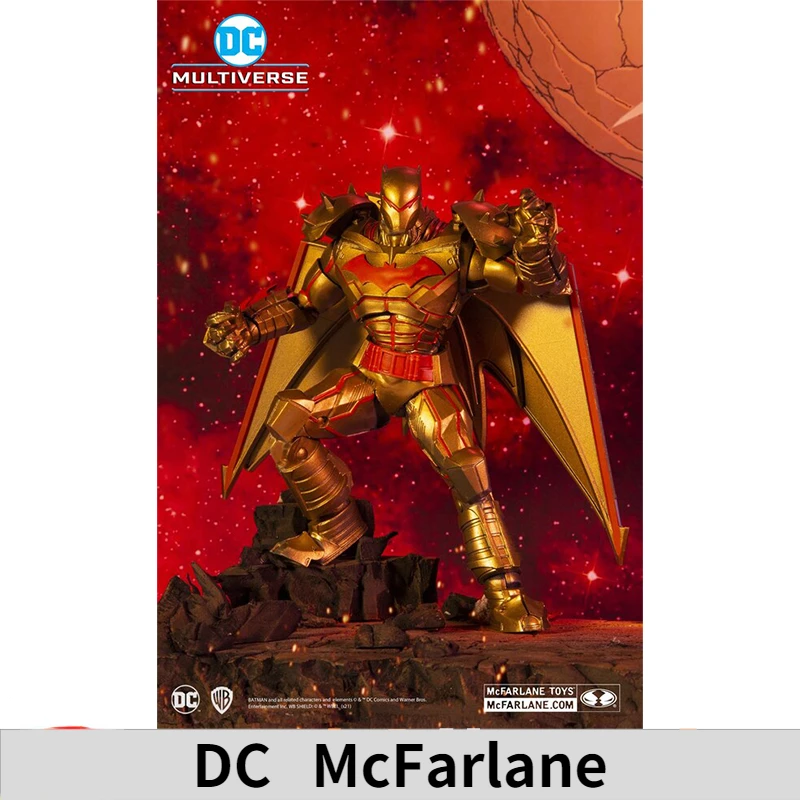 

Подлинный McFarlane DC 7-дюймовый Золотой ад Бэтмен экшн-модель комиксов аниме фильм многосторонний