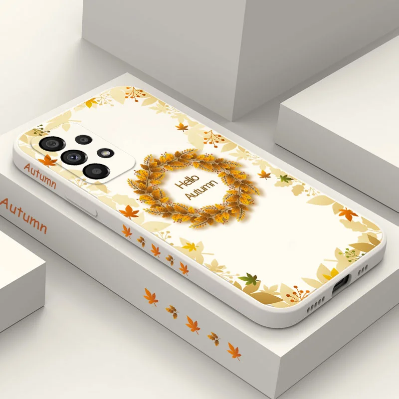 

Autumn Garland Phone Case For Samsung A73 A53 A33 A23 A13 A03 A03S A04 A04S A72 A52 A52S A32 A22 A12 A02S A02 A71 A51 4G 5G