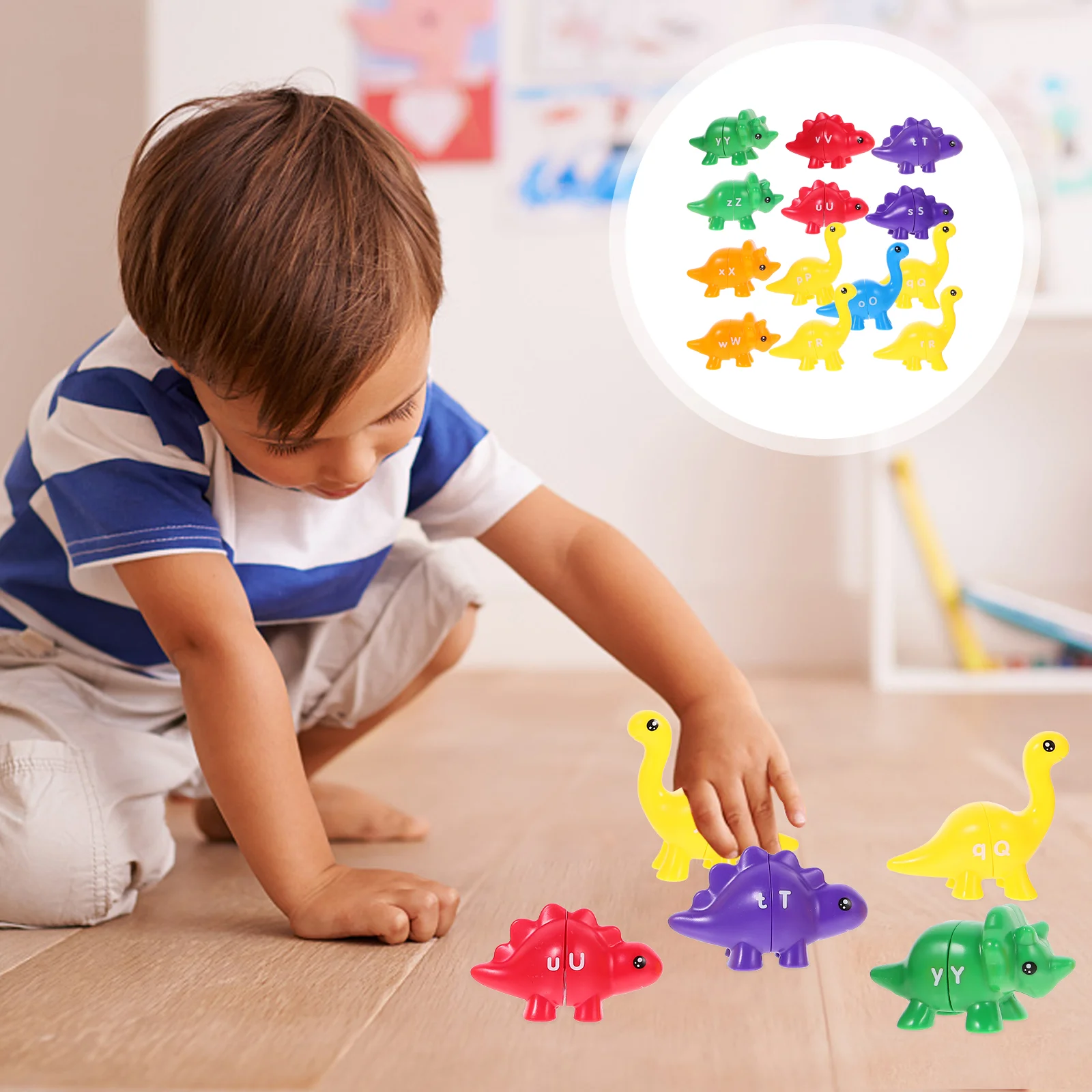 

13 Pcs Kid Toy Sensory Educational Kids Plaything Letter Children Toys Dinosaur Shape Matching Plastic Toddler Cartoon