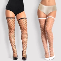 2021 hot sexy bowknot woman hollow out high waist net lace fishnet top garter belt thigh highs stocking pantyhose panties black