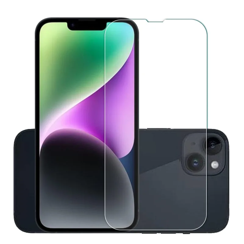 Защитное закаленное стекло 3 шт. для iPhone 15 14 Plus 13 12 Mini 11 Pro Max защитные пленки экрана