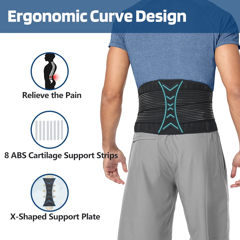 Back Brace for Men and Women Breathable Waist Lumbar Lower Back Support Belt for Sciatica Herniated Disc Scoliosis Back Pain