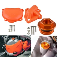 clutch cover water pump guard protector oil fuel filler cap for ktm 250 350 sxf excf xcf xcfw freeride six days sx f exc f xcf w