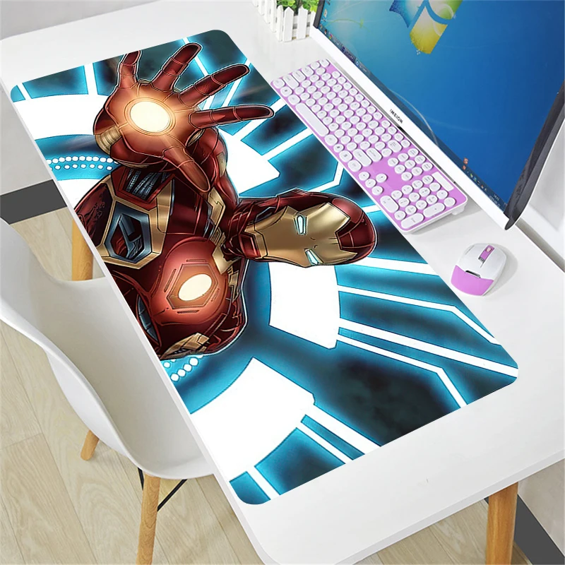 

Коврик для игровой мыши 900x40 0 Iron Man, крутой нескользящий коврик для ноутбука, офисные аксессуары Xxl, компьютерный игровой коврик