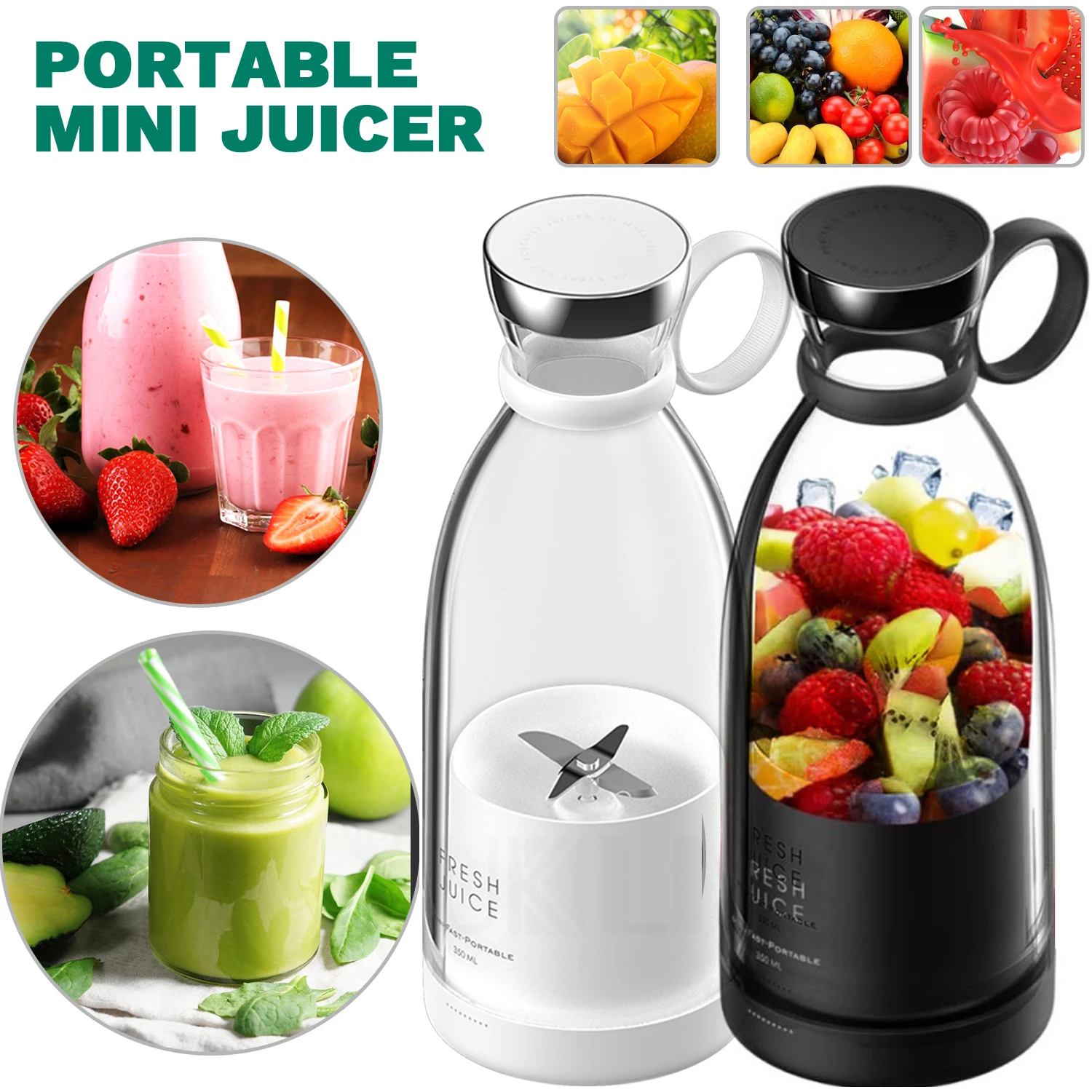 Portable Electric Juicer Blender Usb Mini Fruit Mixers Juicers Fruit Extractors Food Milkshake Multifunction Juice Maker Machine