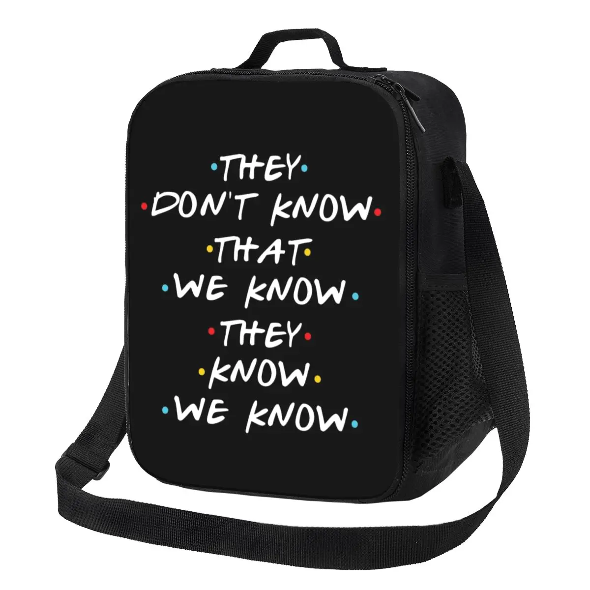 

Custom Friends TV Show Lunch Bag Women Warm Cooler Insulated Lunch Box for Kids School Children