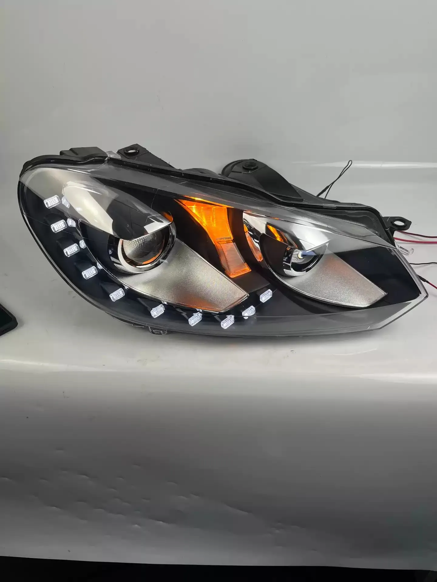 

LED Headlight Head Lamp for Volkswagen vw golf 6 DRL Daytime Running Light Turn Signal Angel Eye Projector Lens